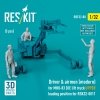 RESKIT RSF32-0080 Driver & airmen (modern) (3 pcs) (MHU-83 D/E lift truck UPPER loading position for RSK32-0011) (3D Printed) 1/32